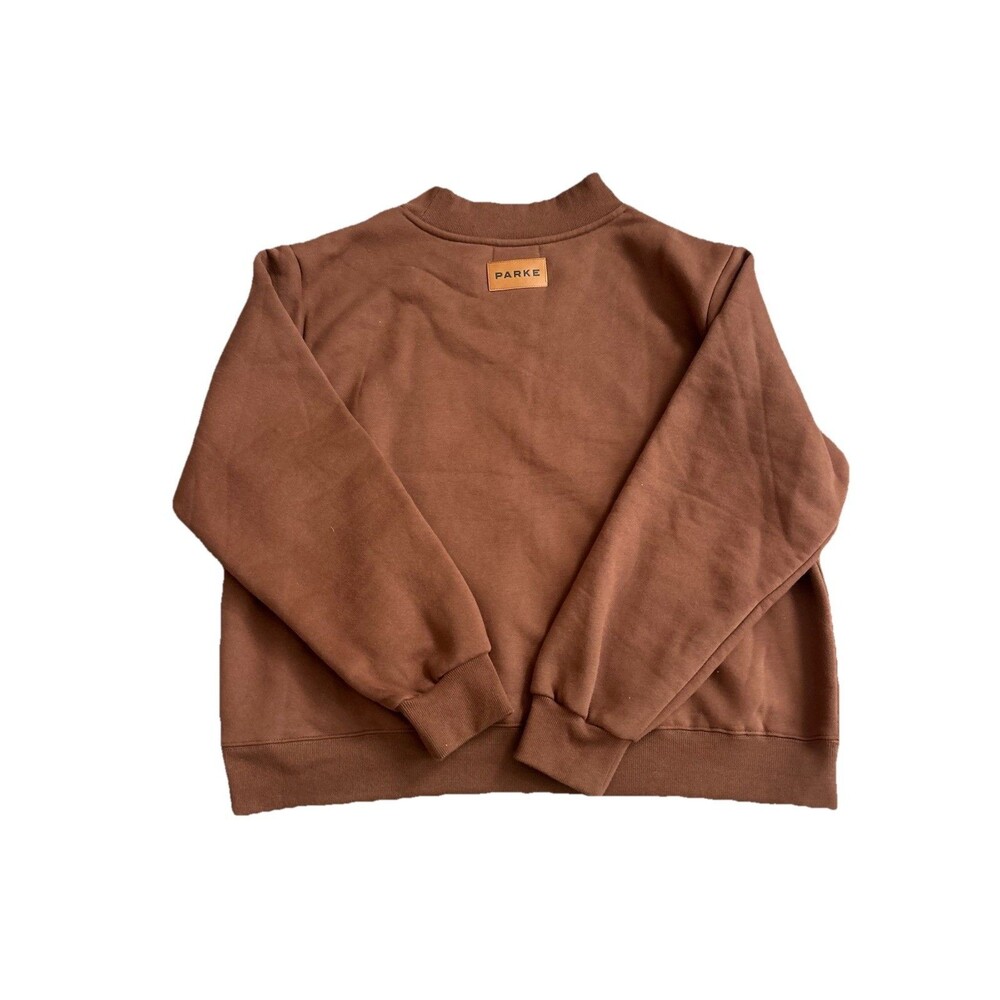 Parke Nostalgia Mocha Brown Mockneck Sweatshirt L/XL - Picture 6 of 7